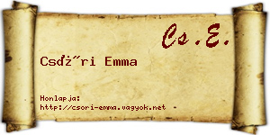 Csóri Emma névjegykártya
