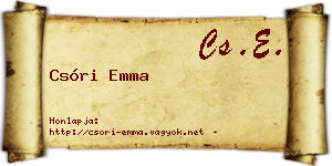 Csóri Emma névjegykártya